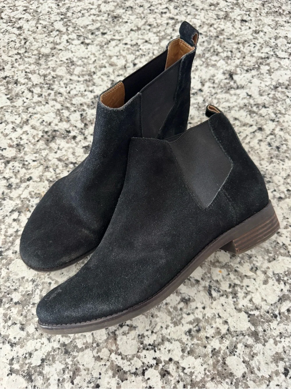 Lucky Brand Noahh Black Suede Chelsea Boots Size 10M